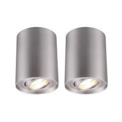 Arcchio plafondspot Jolina, rond, set van 2, aluminium