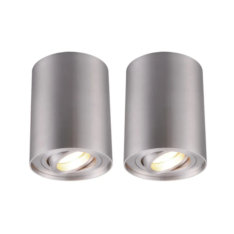 Arcchio plafondspot Jolina, rond, set van 2, aluminium