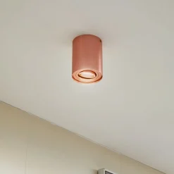 Arcchio plafondspot Jolina, rond, koper, 13 cm, metaal