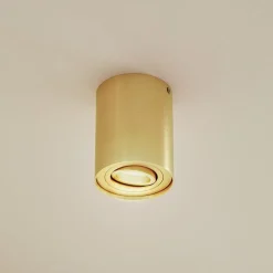 Arcchio plafondspot Jolina, rond, goud, 13 cm, metaal