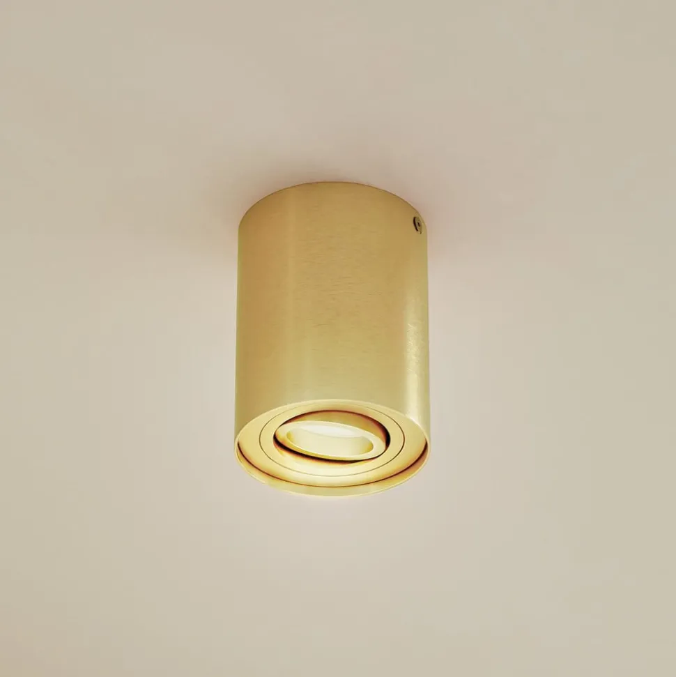 Arcchio plafondspot Jolina, rond, goud, 13 cm, metaal