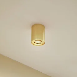 Arcchio plafondspot Jolina, rond, goud, 13 cm, metaal