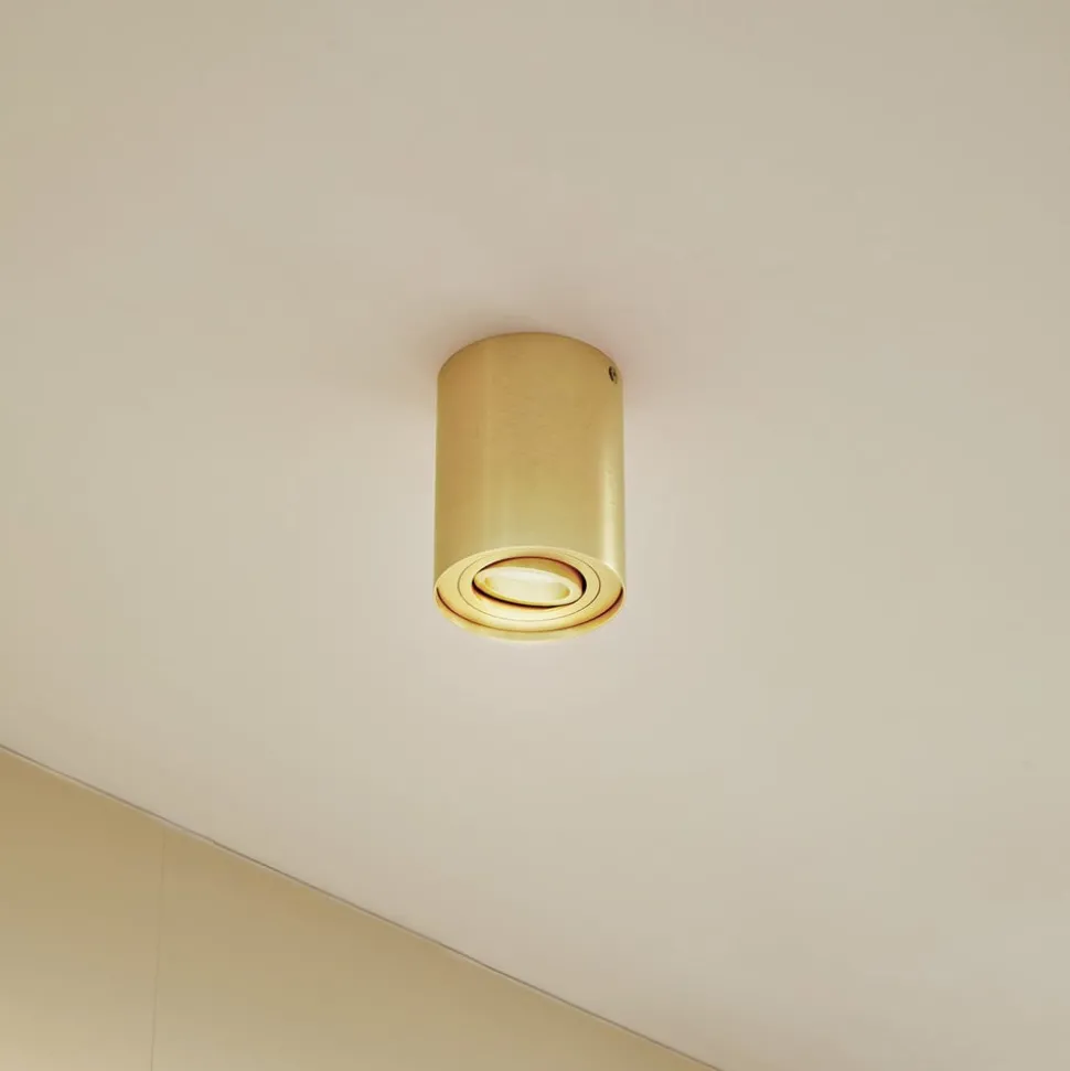 Arcchio plafondspot Jolina, rond, goud, 13 cm, metaal