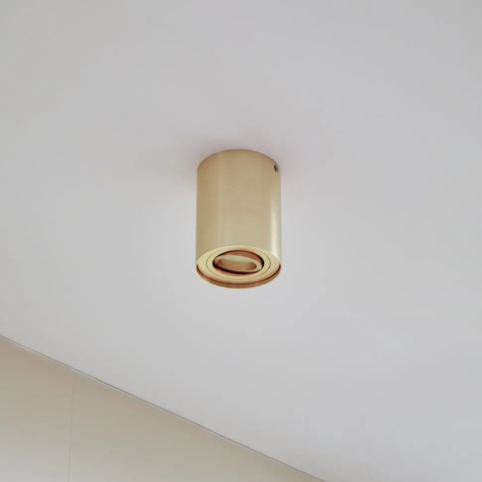 Arcchio plafondspot Jolina, rond, goud, 13 cm, metaal