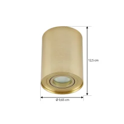 Arcchio plafondspot Jolina, rond, goud, 13 cm, metaal