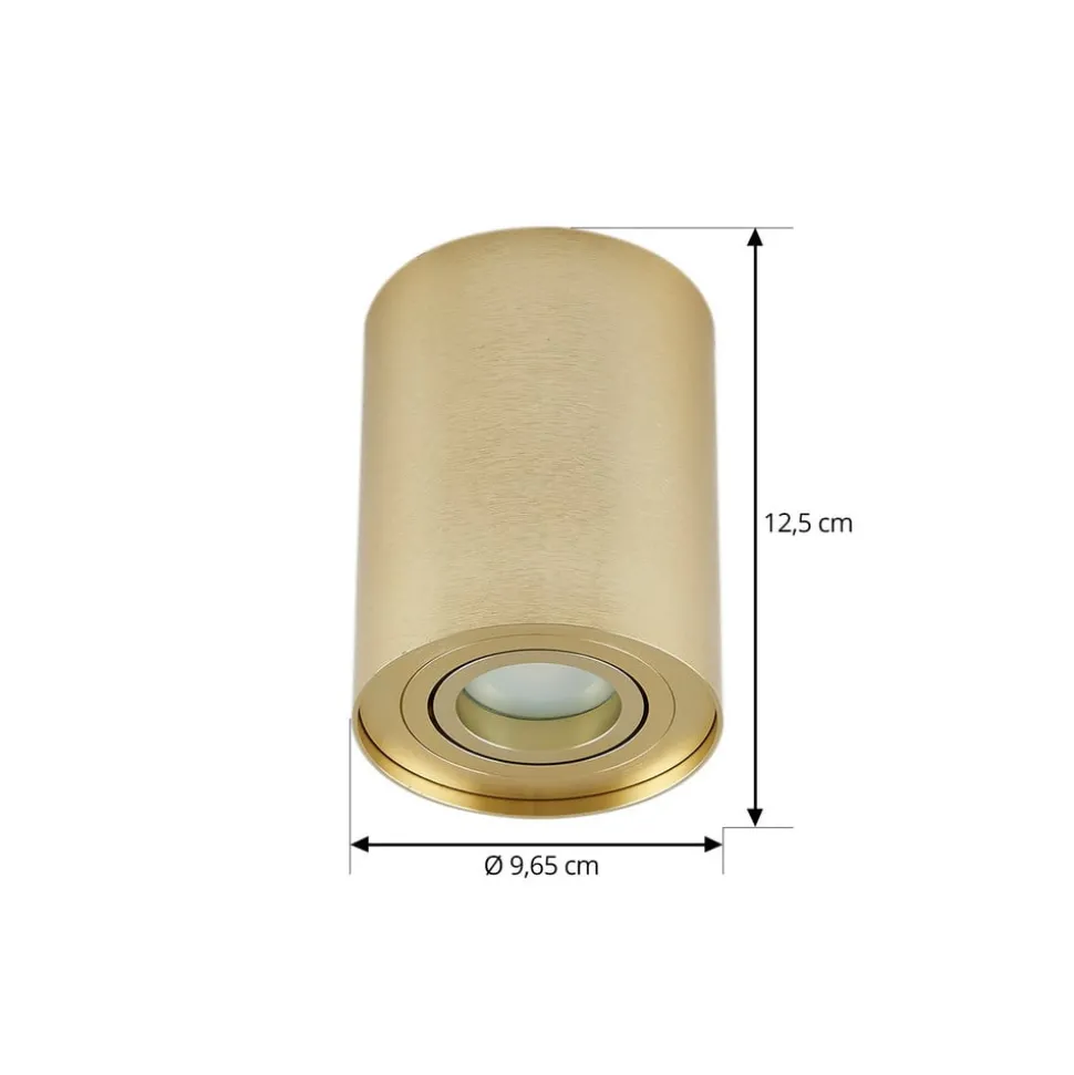 Arcchio plafondspot Jolina, rond, goud, 13 cm, metaal