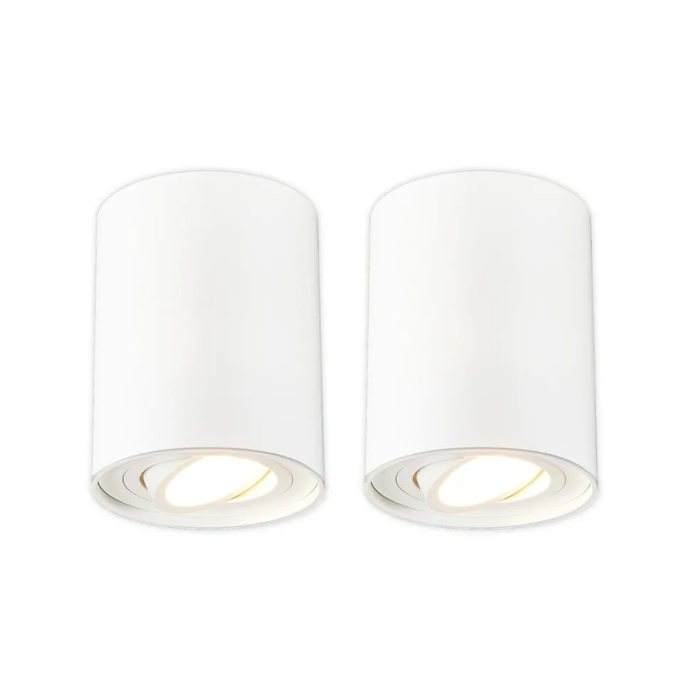 Arcchio plafondspot Jolina, rond, wit, set van 2, aluminium