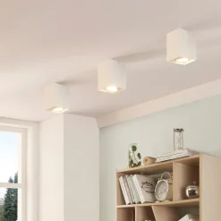 Arcchio plafondspot Jolina, hoekig, wit, set van 2, aluminium