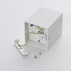 Arcchio plafondspot Jolina, hoekig, wit, set van 2, aluminium