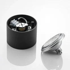 Arcchio plafondspot Mabel, Ø 12 cm, grijs, metaal, GU10