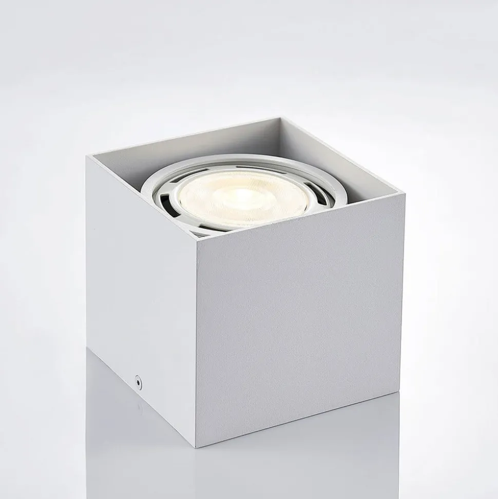 Arcchio plafondspot Mabel, 13 cm x 13 cm, wit, GU10