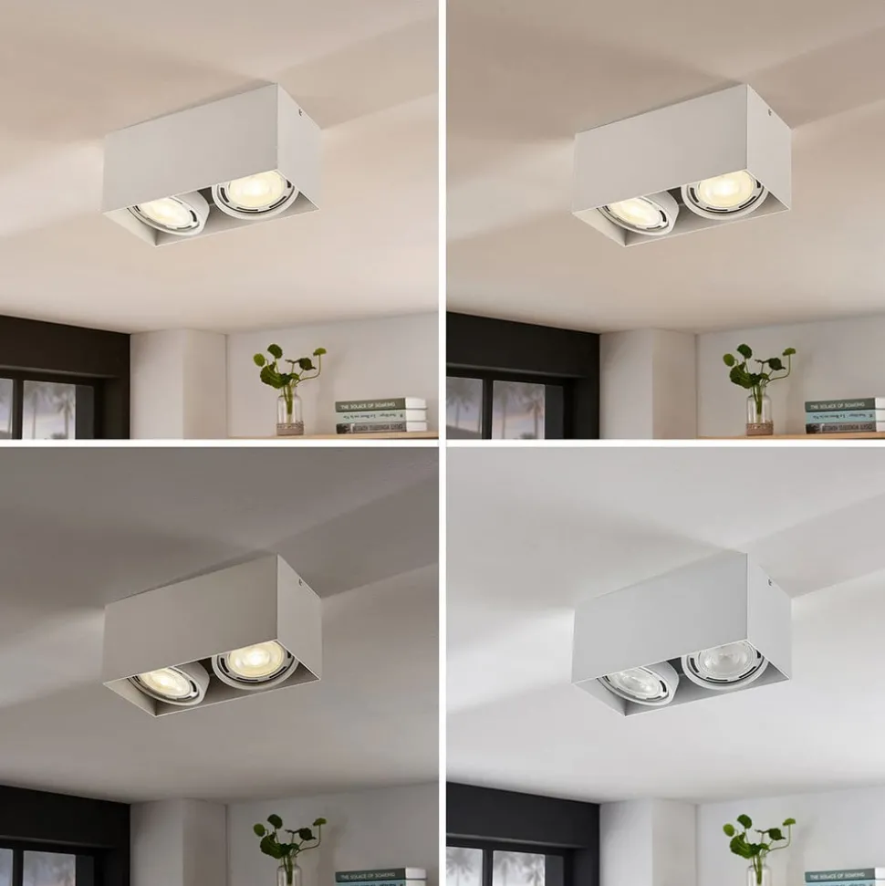 Arcchio plafondspot Mabel, 2-lamps, 27 cm, wit, GU10