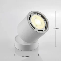 Arcchio plafondspot Mabel, Ø12cm, wit, verstelbaar, GU10