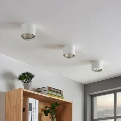 Arcchio plafondspot Mabel, Ø 12 cm, wit, metaal, GU10