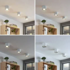 Arcchio plafondspot Mabel, Ø 12 cm, wit, metaal, GU10