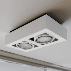 Arcchio plafondspot Ronka, 34 cm, 2-lamps, wit, GU10