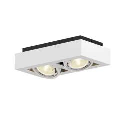 Arcchio plafondspot Ronka, 34 cm, 2-lamps, wit, GU10