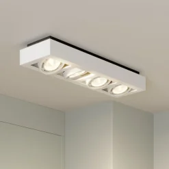 Arcchio plafondspot Ronka, 65 cm, 4-lamps, wit, GU10