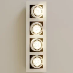 Arcchio plafondspot Ronka, 65 cm, 4-lamps, wit, GU10