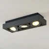 Arcchio plafondspot Ronka, 50 cm, 3-lamps, grijs, GU10