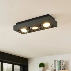 Arcchio plafondspot Ronka, 50 cm, 3-lamps, grijs, GU10