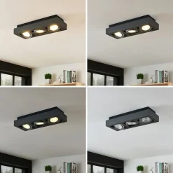 Arcchio plafondspot Ronka, 50 cm, 3-lamps, grijs, GU10