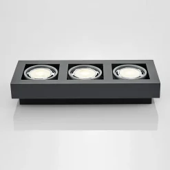 Arcchio plafondspot Ronka, 50 cm, 3-lamps, grijs, GU10