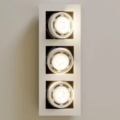 Arcchio plafondspot Ronka, 50 cm, 3-lamps, wit, GU10