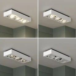 Arcchio plafondspot Ronka, 50 cm, 3-lamps, wit, GU10