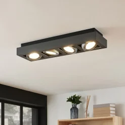 Arcchio plafondspot Ronka, 65 cm, 4-lamps, grijs, GU10