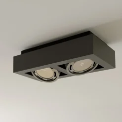 Arcchio plafondspot Ronka, 34 cm, 2-lamps, grijs, GU10