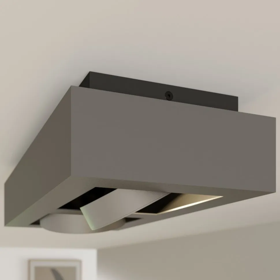 Arcchio plafondspot Ronka, 34 cm, 2-lamps, grijs, GU10