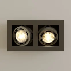 Arcchio plafondspot Ronka, 34 cm, 2-lamps, grijs, GU10