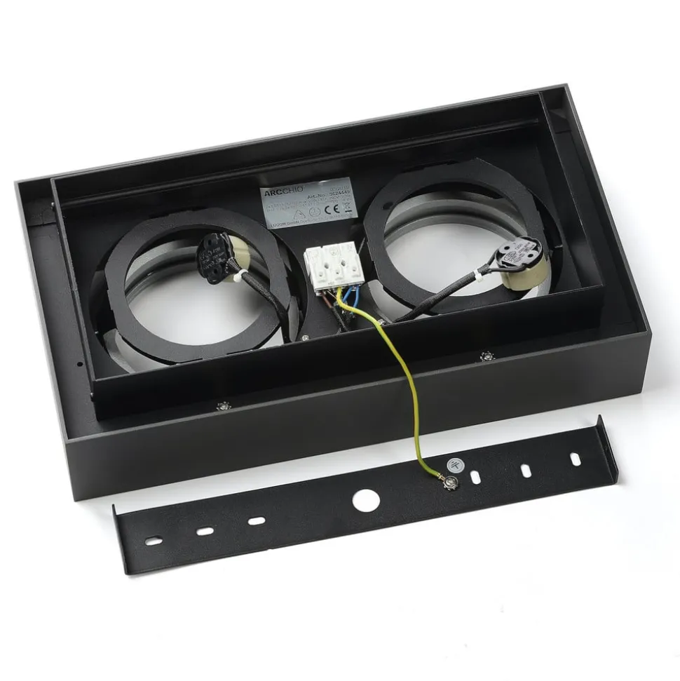 Arcchio plafondspot Ronka, 34 cm, 2-lamps, grijs, GU10