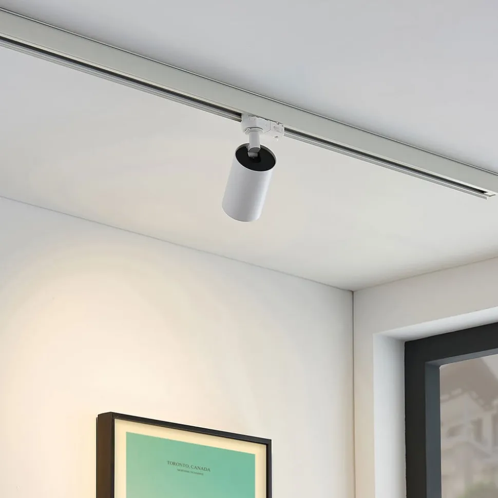 Arcchio railspot Brinja, wit, Ø 6 cm, 3-fasen, GU10