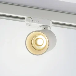 Arcchio railspot Brinja, wit, Ø 6 cm, 3-fasen, GU10