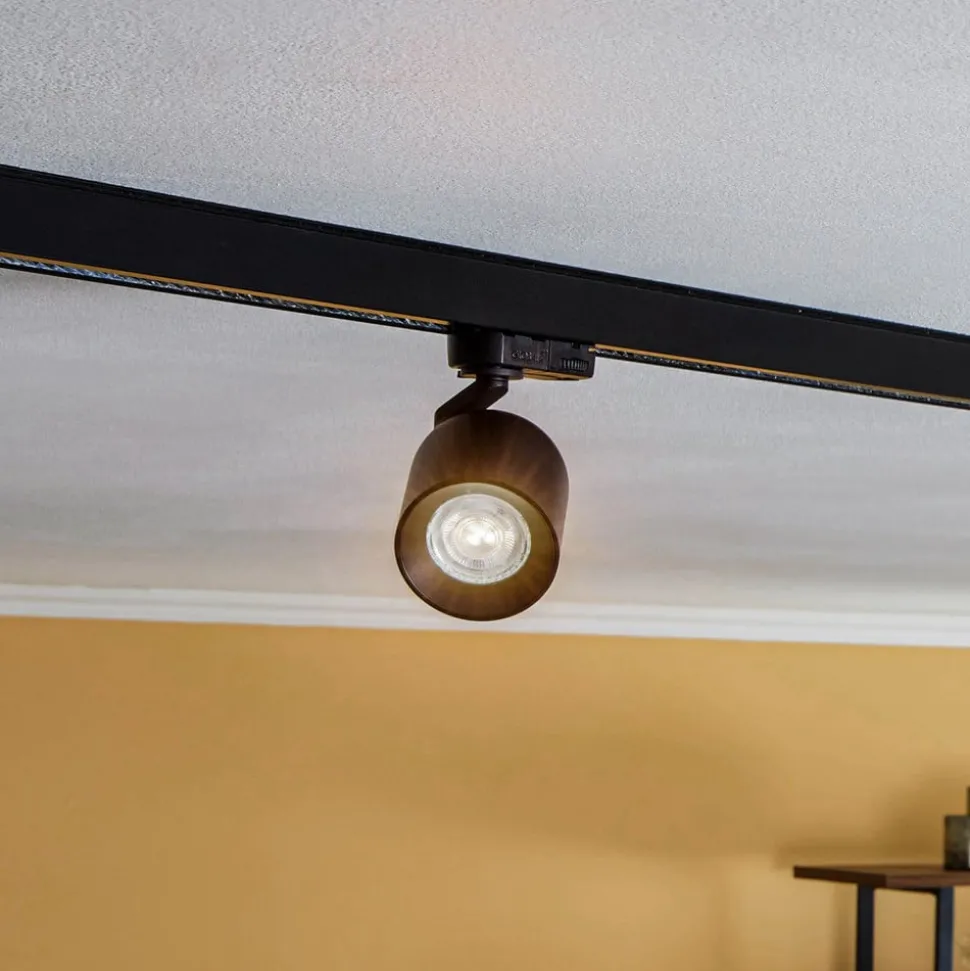 Arcchio railspot Brinja, zwart, Ø 7 cm, 3-fasen