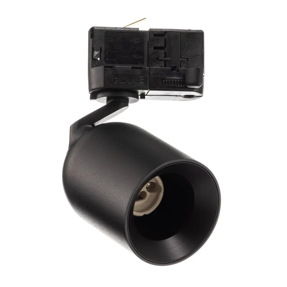 Arcchio railspot Brinja, zwart, Ø 7 cm, 3-fasen