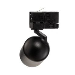 Arcchio railspot Brinja, zwart, Ø 7 cm, 3-fasen