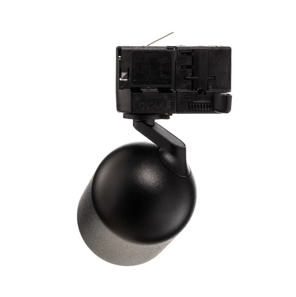 Arcchio railspot Brinja, zwart, Ø 7 cm, 3-fasen