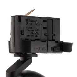 Arcchio railspot Brinja, zwart, Ø 7 cm, 3-fasen