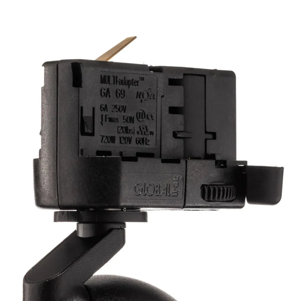 Arcchio railspot Brinja, zwart, Ø 7 cm, 3-fasen