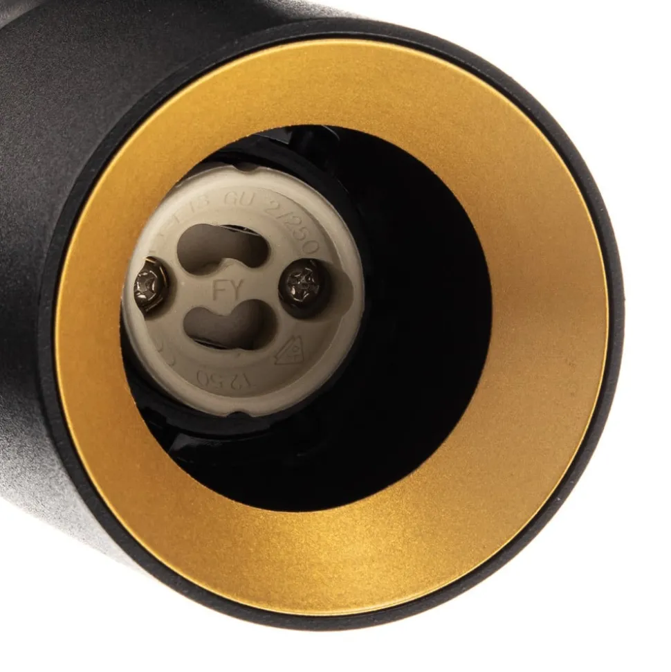 Arcchio railspot Brinja, zwart, Ø 7 cm, 3-fasen