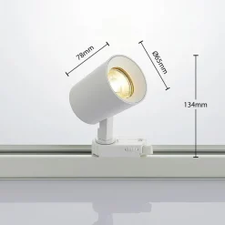 Arcchio railspot Iavo, wit, 13 cm, 3-fase, GU10