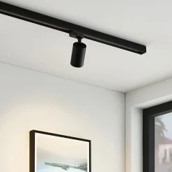 Arcchio railspots Brinja, zwart, Ø 6 cm, 3-fasen