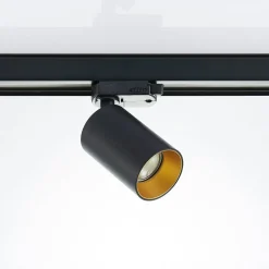 Arcchio railspots Brinja, zwart, Ø 6 cm, 3-fasen