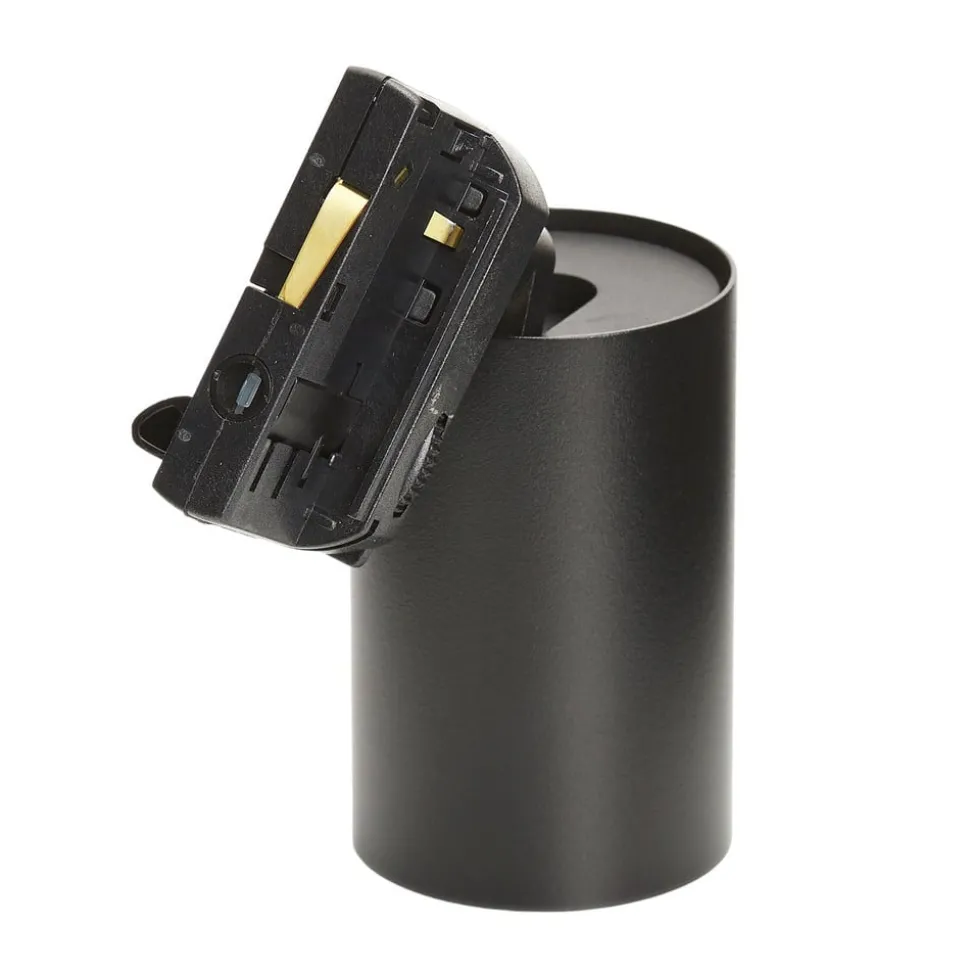 Arcchio railspots Brinja, zwart, Ø 6 cm, 3-fasen