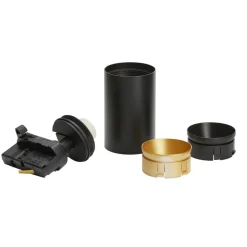 Arcchio railspots Brinja, zwart, Ø 6 cm, 3-fasen