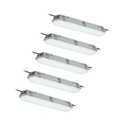 Arcchio Rao vochtbestendige LED lamp, lengte 61,8 cm, set van 5