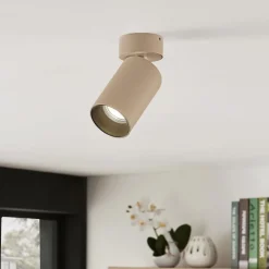 Arcchio spot Brinja, bruin, rond, 13 cm hoog, Ø 6 cm